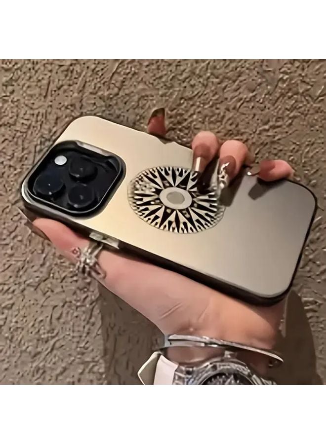 Anti Fall Phone Case For IPhone 16 Plus With Compass And Laser In Black - Image 5